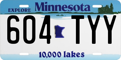 MN license plate 604TYY
