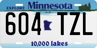 MN license plate 604TZL