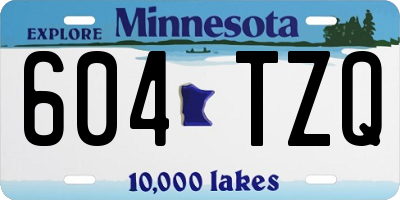 MN license plate 604TZQ