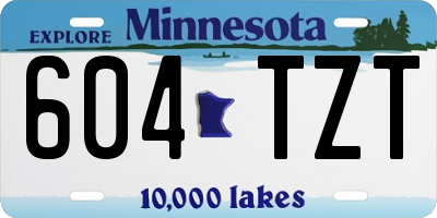 MN license plate 604TZT