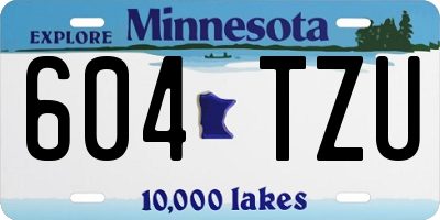 MN license plate 604TZU