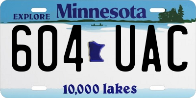 MN license plate 604UAC
