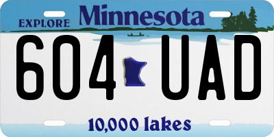 MN license plate 604UAD