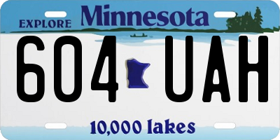 MN license plate 604UAH