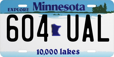 MN license plate 604UAL