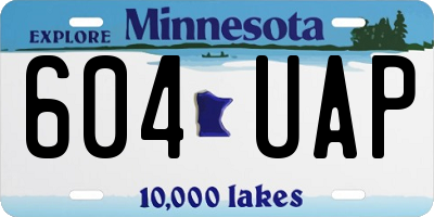 MN license plate 604UAP