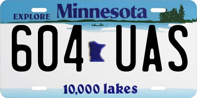 MN license plate 604UAS