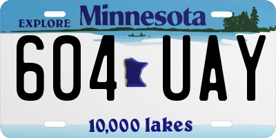 MN license plate 604UAY