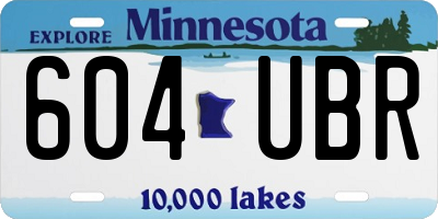 MN license plate 604UBR