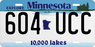 MN license plate 604UCC