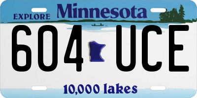 MN license plate 604UCE
