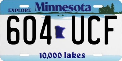MN license plate 604UCF