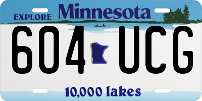 MN license plate 604UCG
