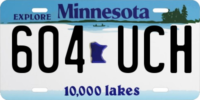 MN license plate 604UCH