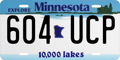 MN license plate 604UCP