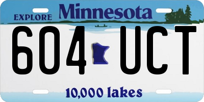 MN license plate 604UCT