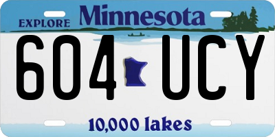 MN license plate 604UCY