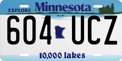 MN license plate 604UCZ