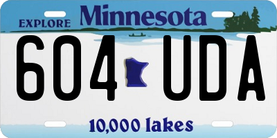 MN license plate 604UDA