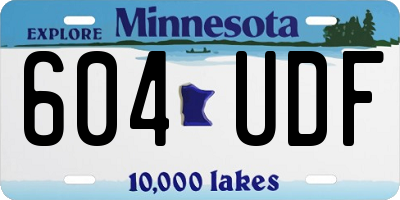 MN license plate 604UDF