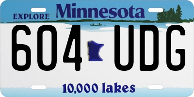 MN license plate 604UDG