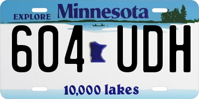 MN license plate 604UDH