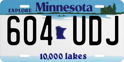 MN license plate 604UDJ