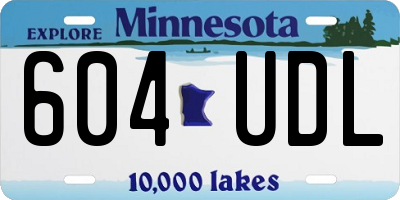 MN license plate 604UDL