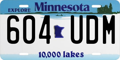 MN license plate 604UDM