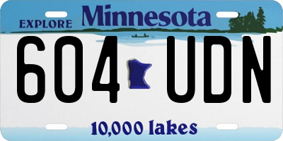 MN license plate 604UDN