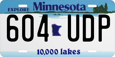 MN license plate 604UDP