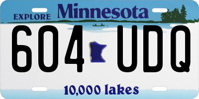 MN license plate 604UDQ