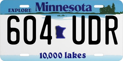 MN license plate 604UDR