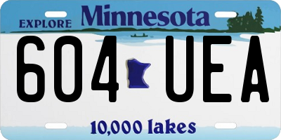 MN license plate 604UEA