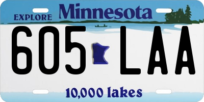 MN license plate 605LAA