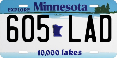 MN license plate 605LAD