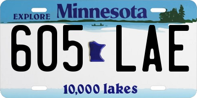 MN license plate 605LAE