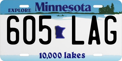 MN license plate 605LAG