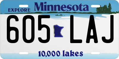 MN license plate 605LAJ