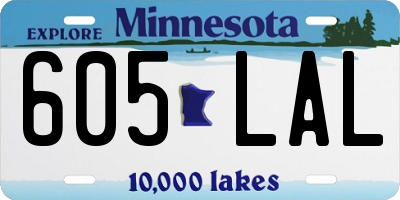 MN license plate 605LAL