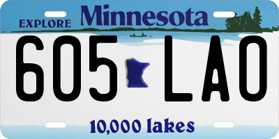 MN license plate 605LAO