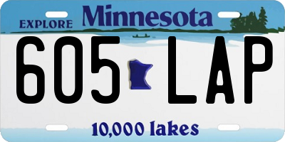 MN license plate 605LAP