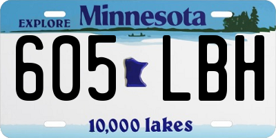 MN license plate 605LBH