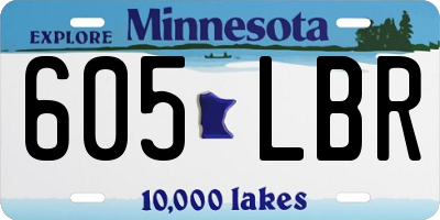 MN license plate 605LBR