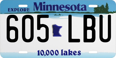 MN license plate 605LBU