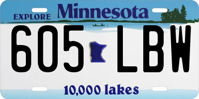 MN license plate 605LBW