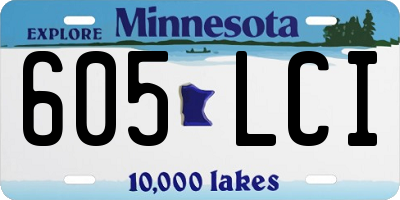 MN license plate 605LCI
