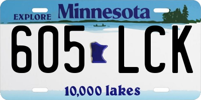 MN license plate 605LCK
