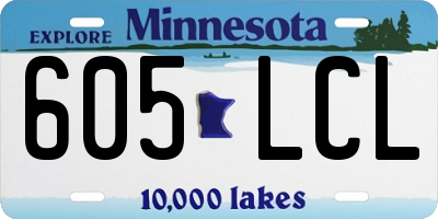 MN license plate 605LCL