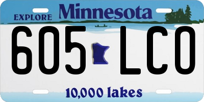 MN license plate 605LCO